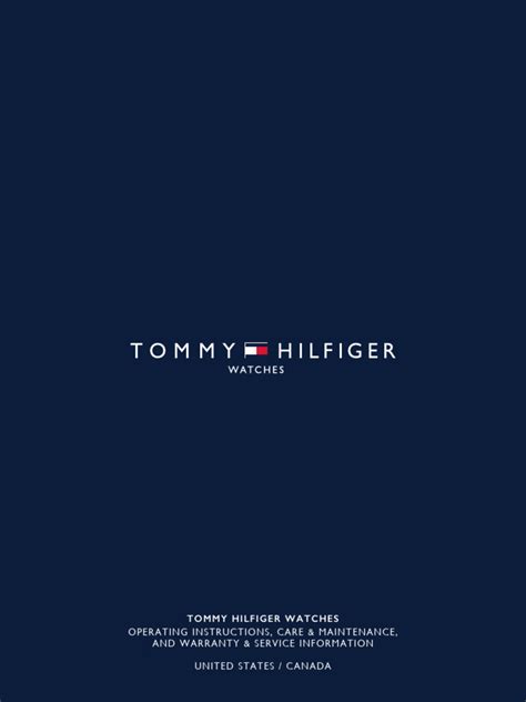 tommy hilfiger watch instructions manual.